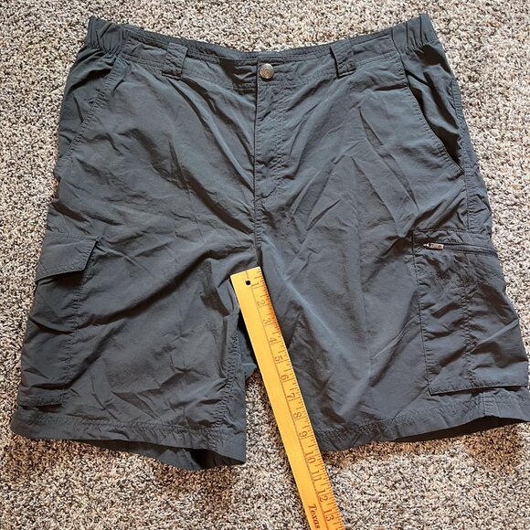Columbia Cargo Shorts Men's 38 Gray Omni Shade Nylon Sun Protection Outdoor - Picture 12 of 12